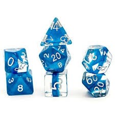 Polyhedral 7-die set: Neutron - Power Teal