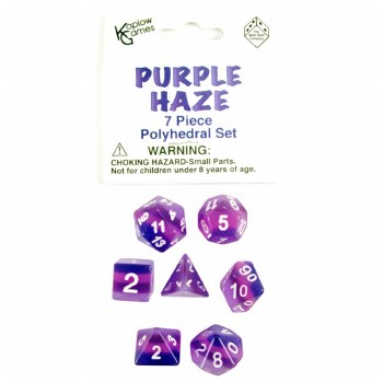 Polyhedral 7-Die Set: Purple Haze