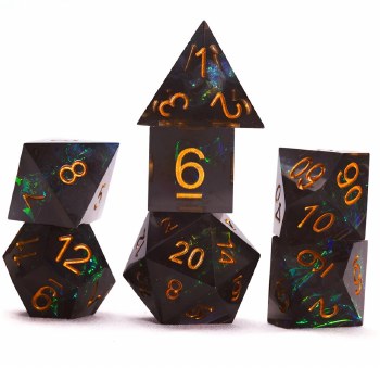 Polyhedral 7-die set: Sharp Night Fairy