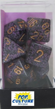 Polyhedral 7-die set: Speckled Hurricane