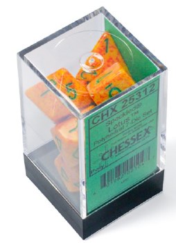 Mini Polyhedral 7-Dice Set: Speckled Lotus
