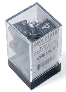 Mini Polyhedral 7-Dice Set: Speckled Ninja