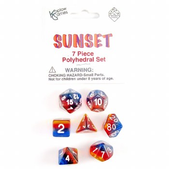 Polyhedral 7-Die Set: Sunset