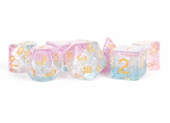 Polyhedral 7-die set: Unity/gold