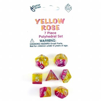 Polyhedral 7-Die Set: Yellow Rose