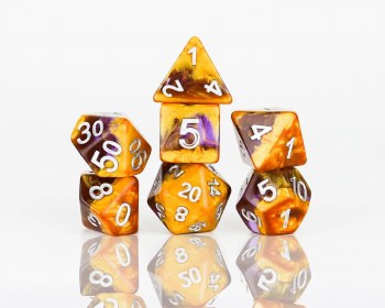 Polyhedral 8-die set: Amethyst Geode
