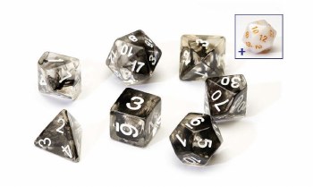 Polyhedral 8-die set: Black Cloud