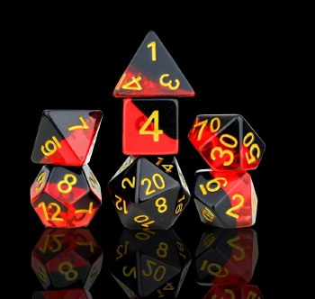 Polyhedral 8-die set: Brimstone