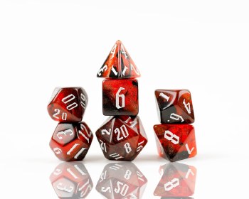 Polyhedral 8-die Set: Cherry Nebula