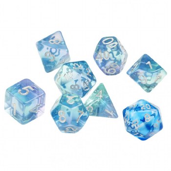 Polyhedral 8-die set: Emerald Waters