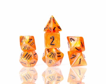 Polyhedral 8-die Set: Fire Nebula