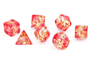 Polyhedral 8-die set: Maple Leaf
