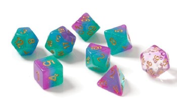 Polyhedral 8-die set: Northern Lights