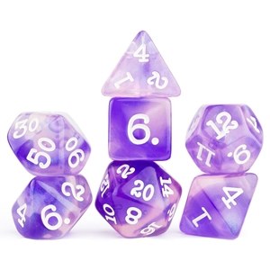 Polyhedral 8-die Set: Purple Glaze