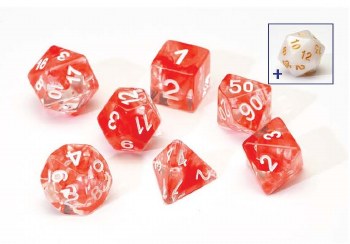 Polyhedral 8-die set: Red Cloud