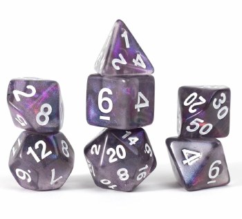 Polyhedral 8-die set: Treasure Amythest