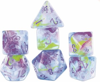 Polyhedral 8-die Set: Watercolors