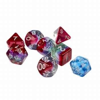 Polyhedral 8-die set: Watermelon