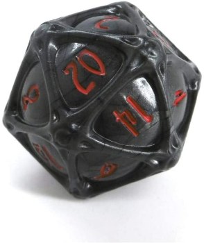 Poly Hero Dice: d20 Orb - Shadow and Demon's Eye