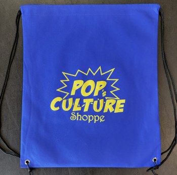 Pop's Culture Shoppe Drawstring Bag - Blue