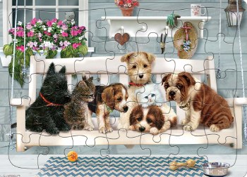 Porch Swing Buddies 35 Piece Puzzle