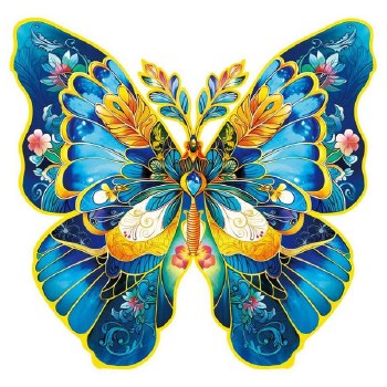 Morpho Helena - Wooden Butterfly Puzzle