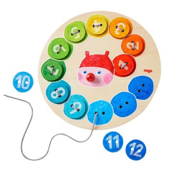 Rainbow Caterpillar Counting Threading Game