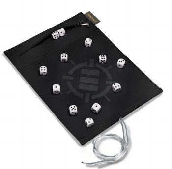 Roll on a Scroll - Black with White Dice