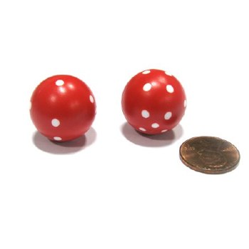 D6 2-Die Set: 22mm Round Red