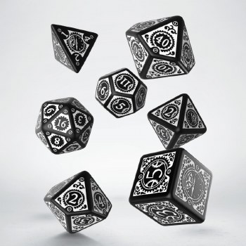Steampunk Clockwork Dice Set Black/white