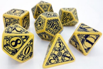 Dice Set: Steampunk Yellow/Black