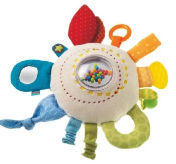 Teether Cuddly Rainbow Round