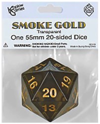 20-Sided Die: 55mm Smoke Gold