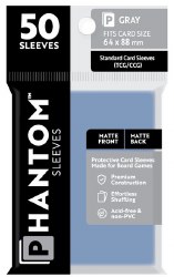 Phantom Sleeves: 50 Gray Standard Card Sleeves