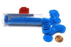 50 Piece Blue Poker Chip Set