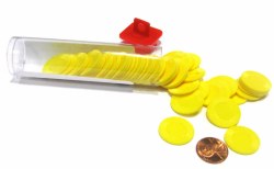 50 Piece Yellow Poker Chip Set