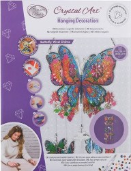 Crystal Art Hanging Decoration - Butterfly Wind Chime