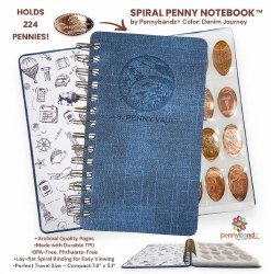 Pennybandz Spiral Notebook: Denim Journey