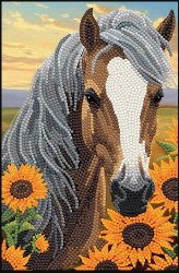 Crystal Art Notebook Kit: Sunflower Horse