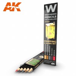 AK Weathering Pencils: Chipping & Aging Set