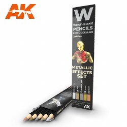 AK Weathering Pencils: Metallic Effects Set