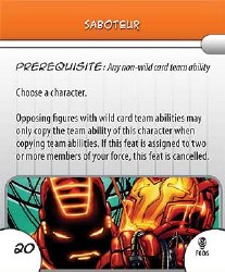 Heroclix Armor Wars F006 Saboteur Feat Card