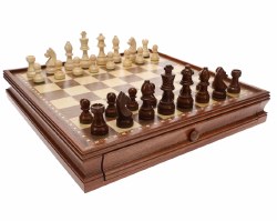 Chess & Checkers: 15" Staunton Wood Set