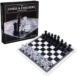 Chess & Checkers with Glass Board