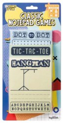 Classic Notpad Games, Hangman, Dot to Dot, and Tic-Tac-Toe