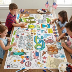 Coloring Tablecloth: America 250
