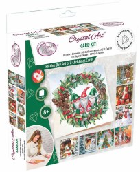 Crystal Art Card Kit: Festive Day Set 0f 8 Christmas Cards