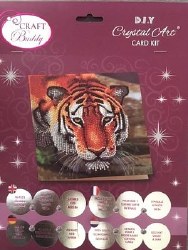 Crystal Art Card Kit - Tiger