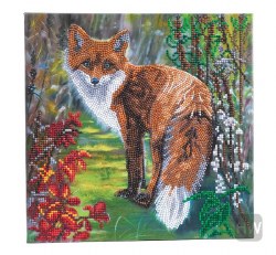 Crystal Art Framed Canvas Kit - Autumn fox