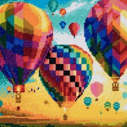 Crystal Art Framed Hot Air Balloon